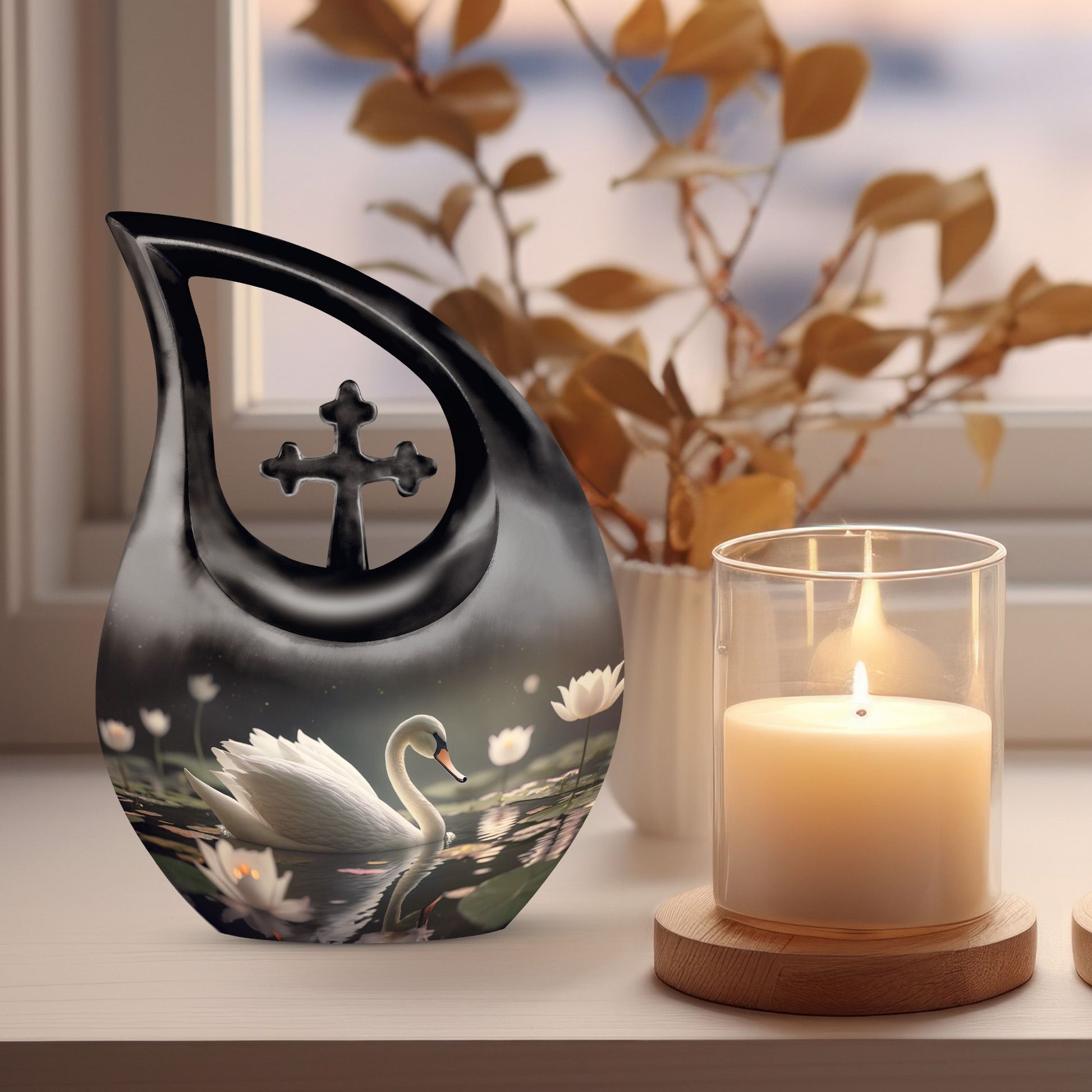 Cardinal Bird Urns For Ashes - Cremation Urns Large & Small Combo Urn