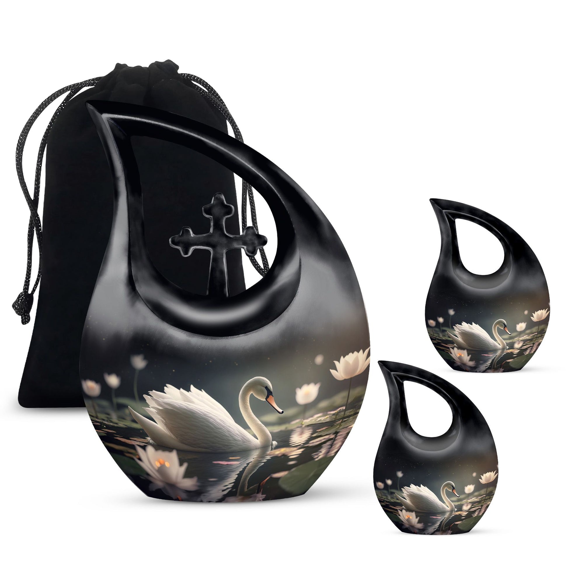 Cardinal Bird Urns For Ashes - Cremation Urns Large & Small Combo Urn