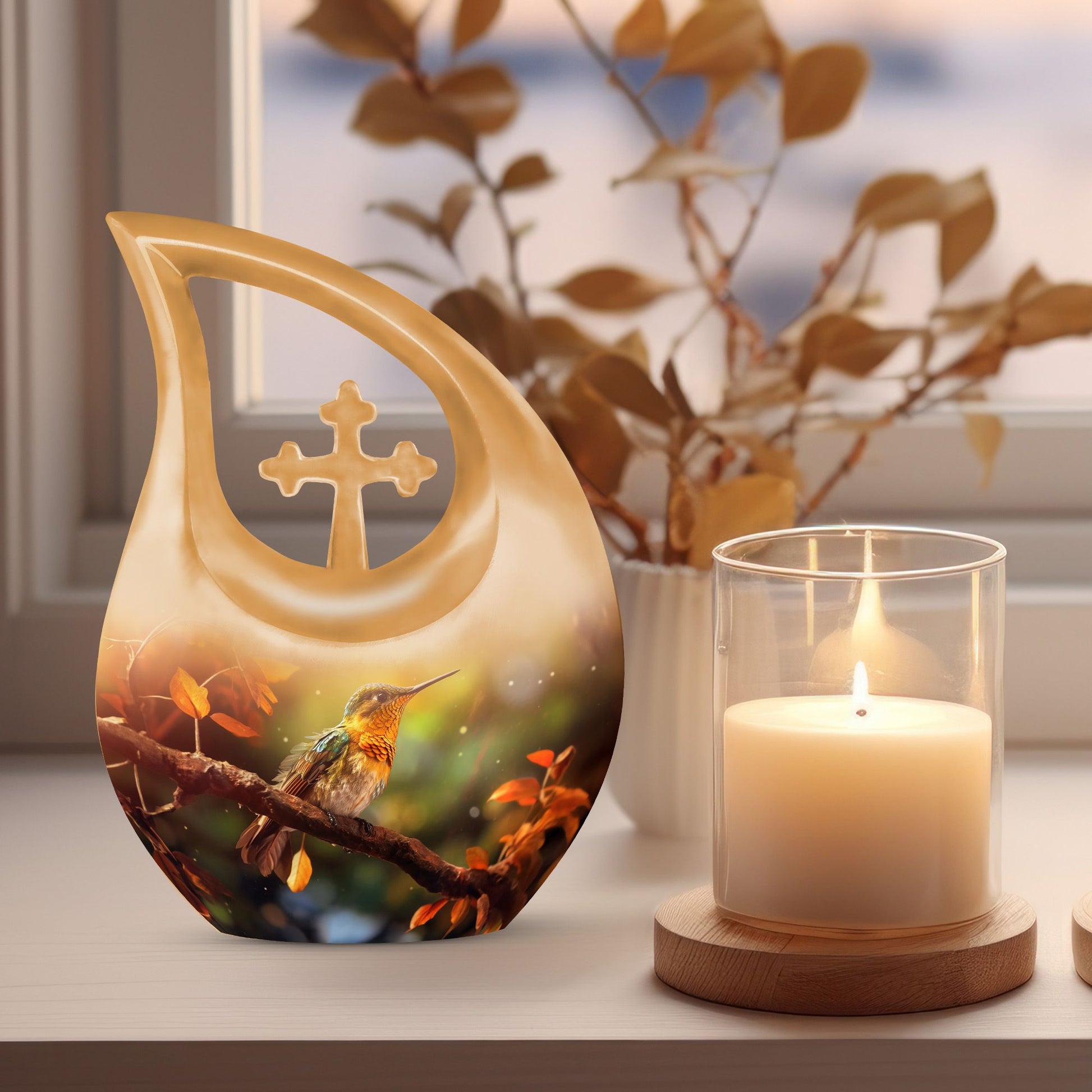 Cardinal Bird Urns For Ashes - Funeral Cremation Urn