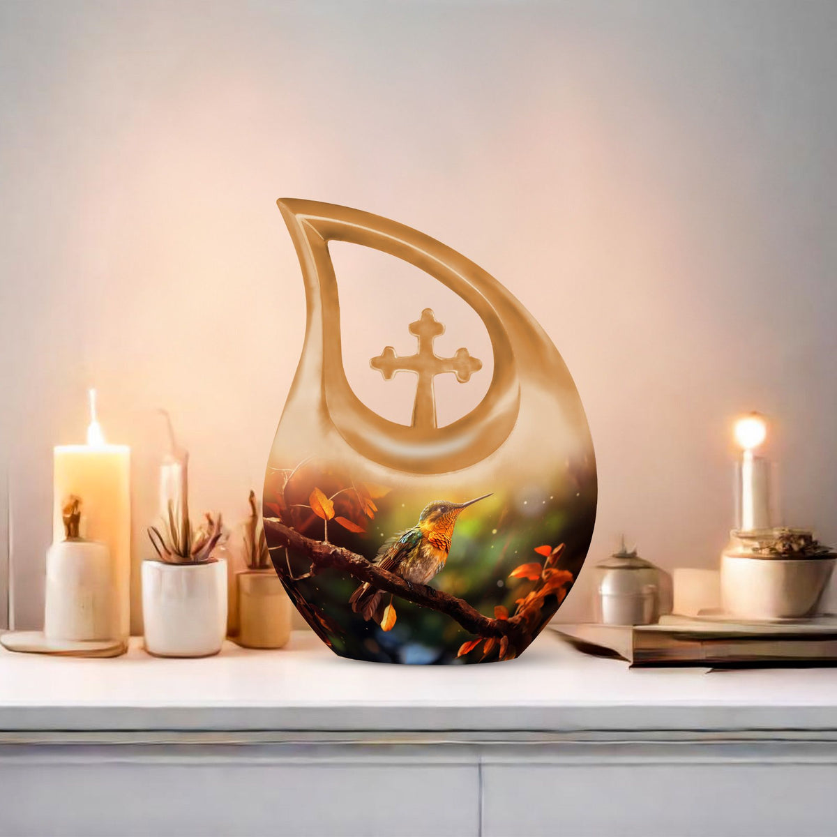Cardinal Bird Urns For Ashes - Funeral Cremation Urn