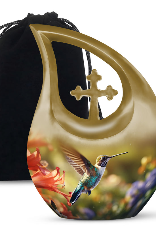 Hummingbird Theme Cremation Urn - Beautiful Memorial Urn For Loved Ones