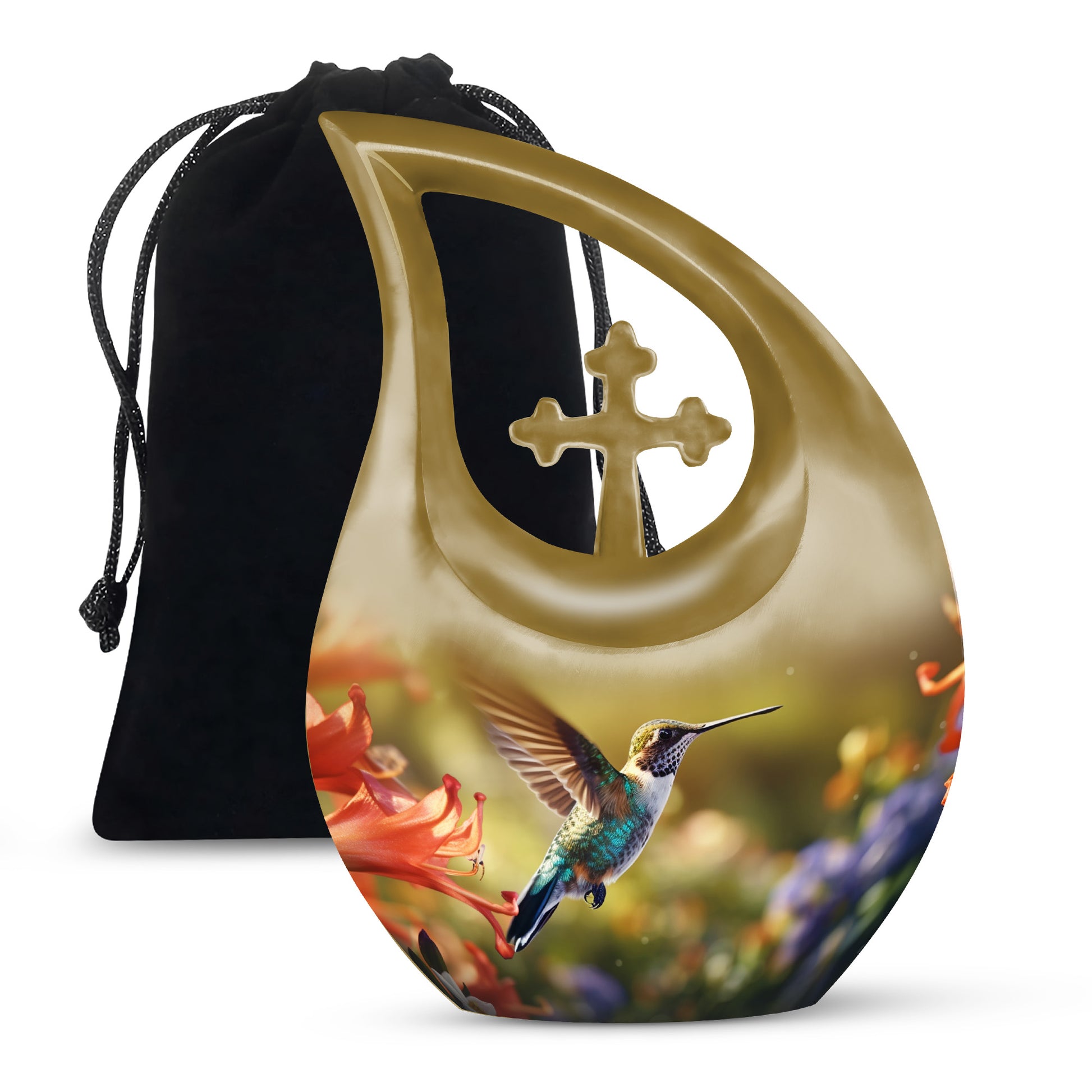 Hummingbird Theme Cremation Urn - Beautiful Memorial Urn For Loved Ones