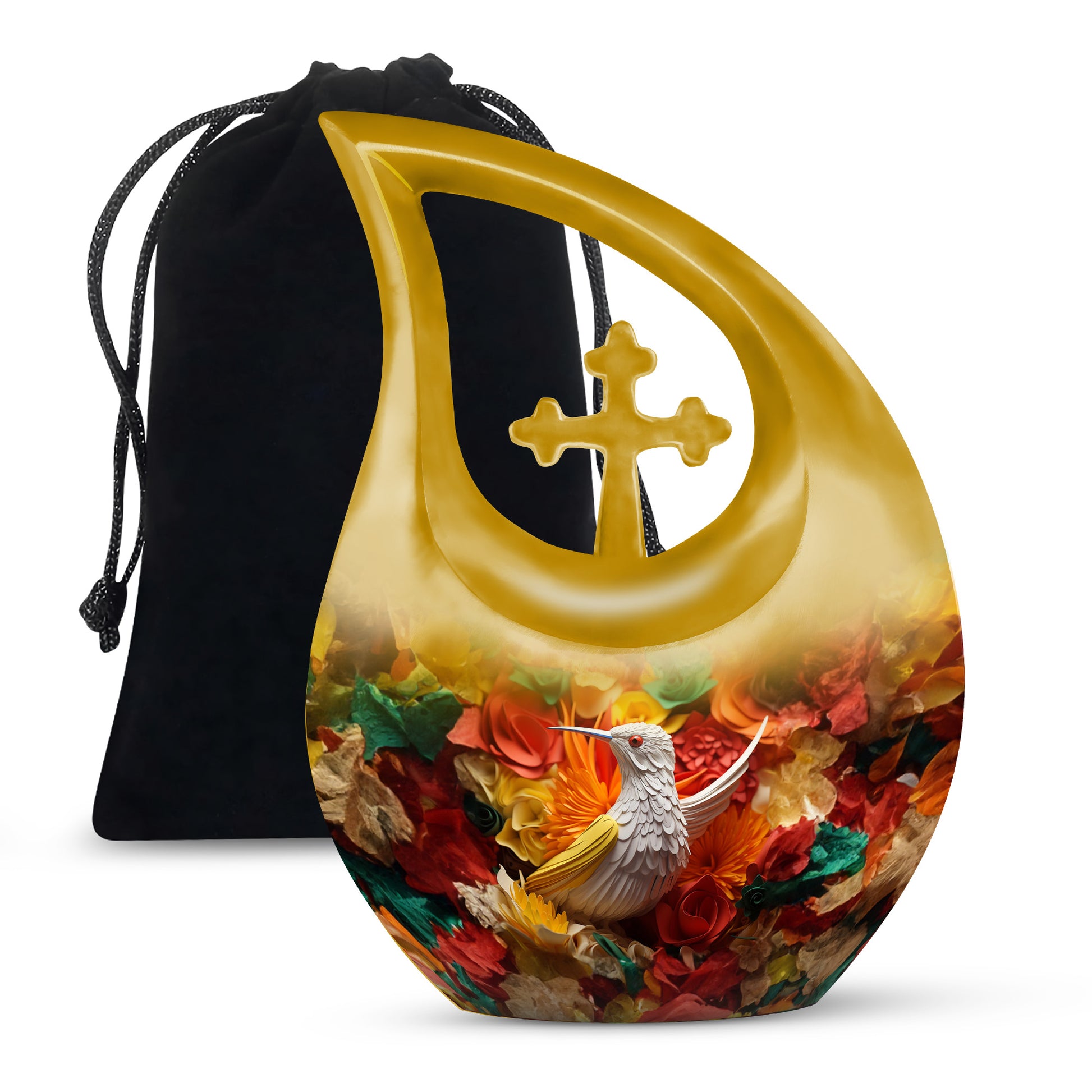 Classic Hummingbird Funeral Urn - Artistic Cremation Urn For Adult Ashes