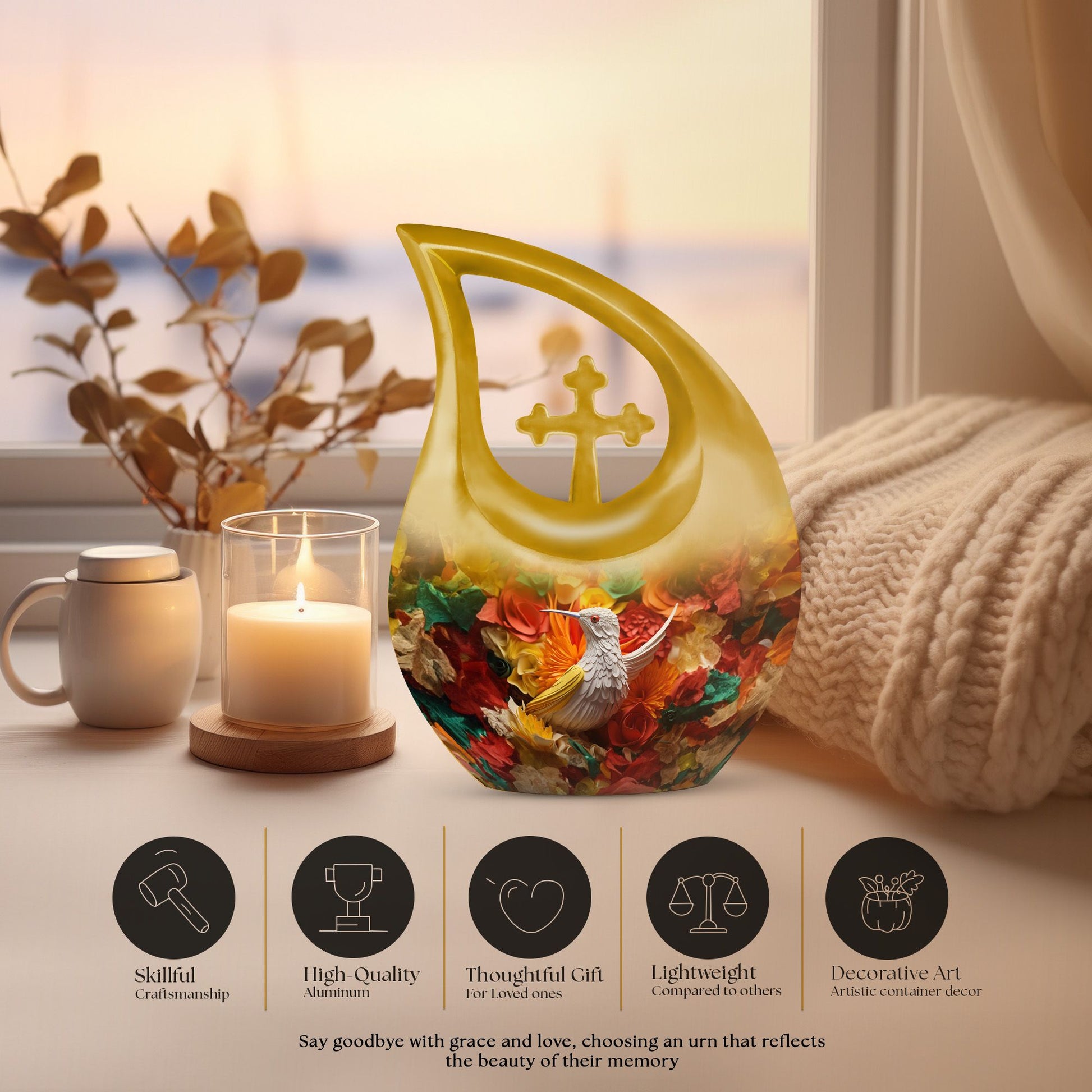 Humming Bird Urns For Ashes - Cremation Keepsakes For Ashes Urn