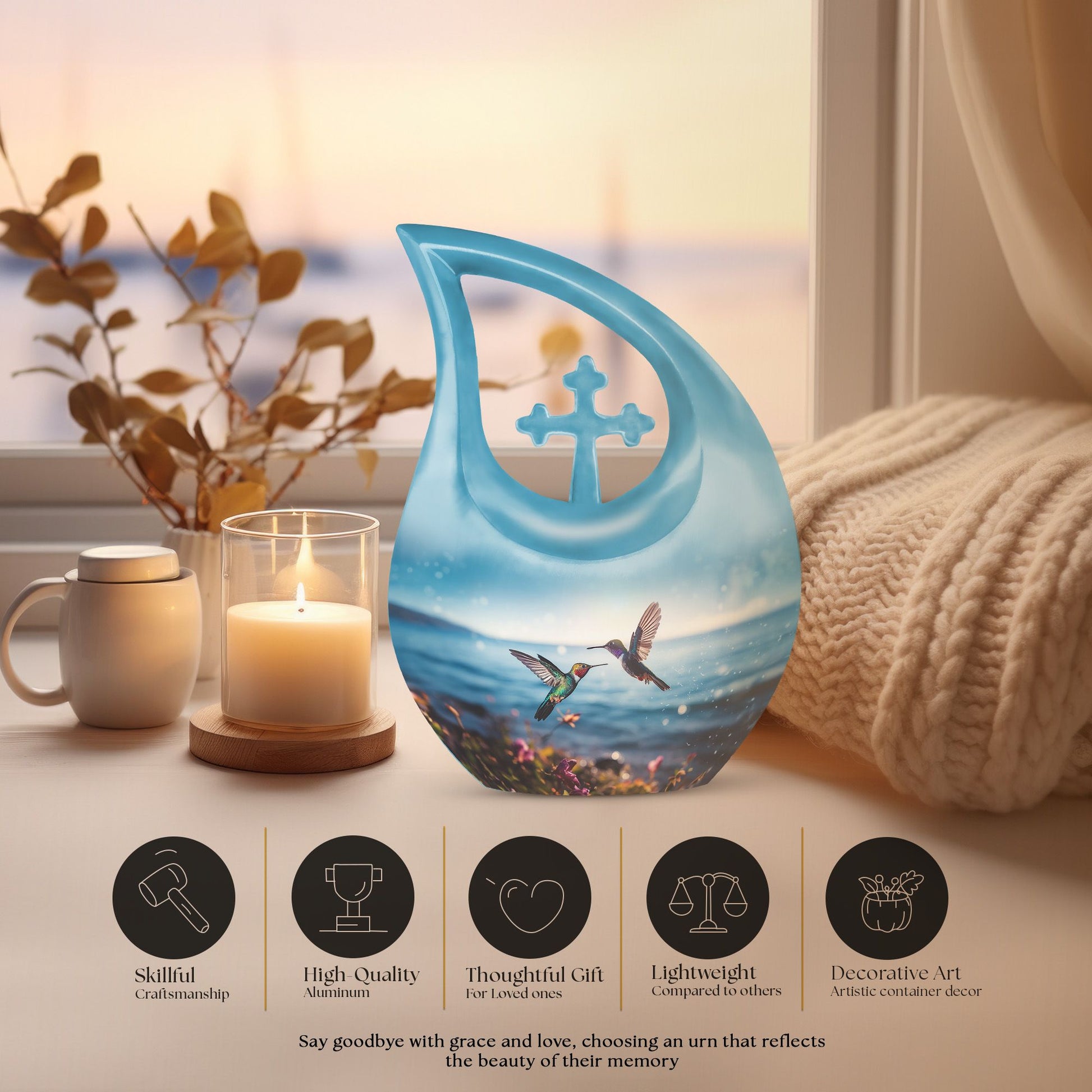 Humming Bird Urns For Ashes - Small Cremation Urns
