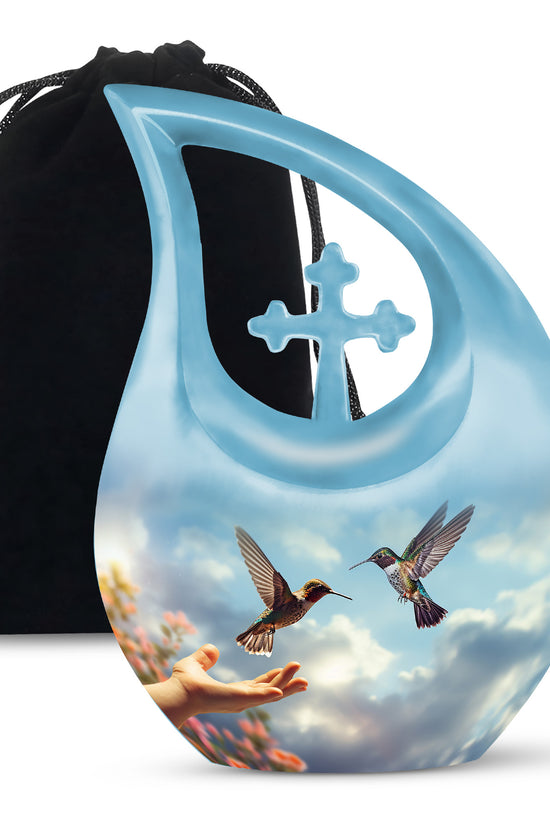 Couple Hummingbird Cremation Urn - Elegent Memorial Urn For Loved Ones