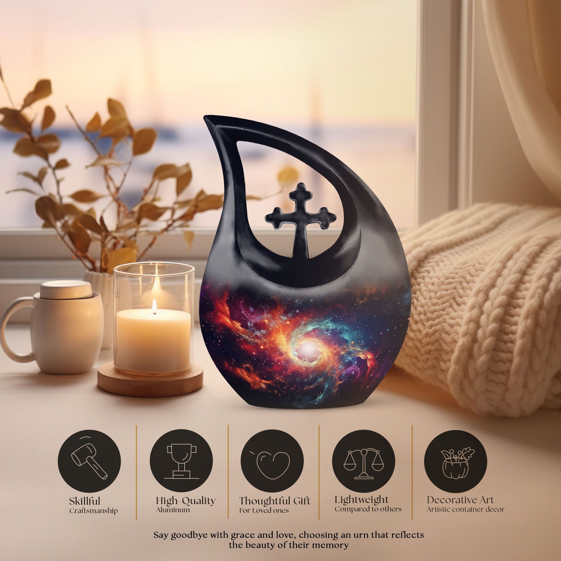 Galaxy Urns For Ashes - Mini Urns For Human Ashes Keepsake