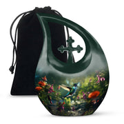 Hummingbird Cremation Urn - Forest Theme Urn For Human Ashes