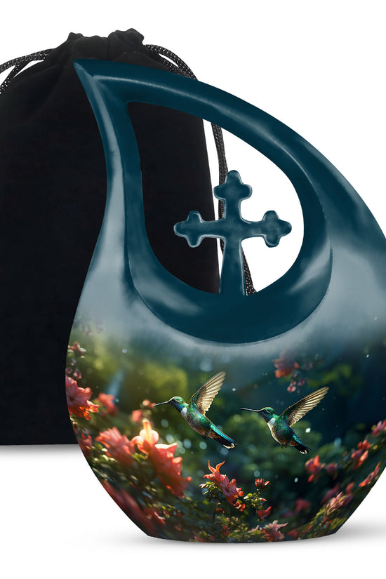 Flying Hummingbird Memorial Urn – Nature Inspired Funeral Urn For Ashes