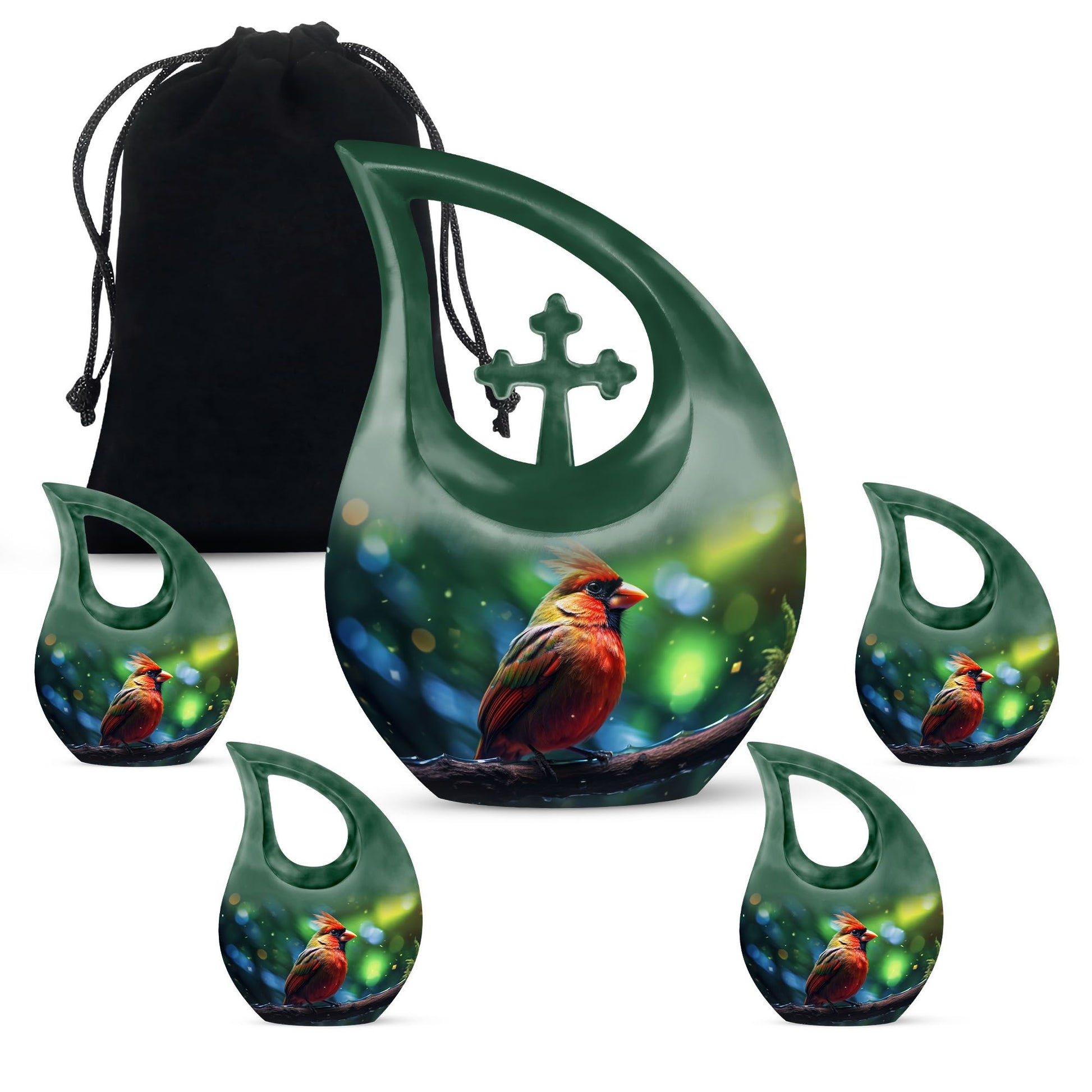 Cardinal Bird Urns For Ashes - Urn Keepsake Human Ashes