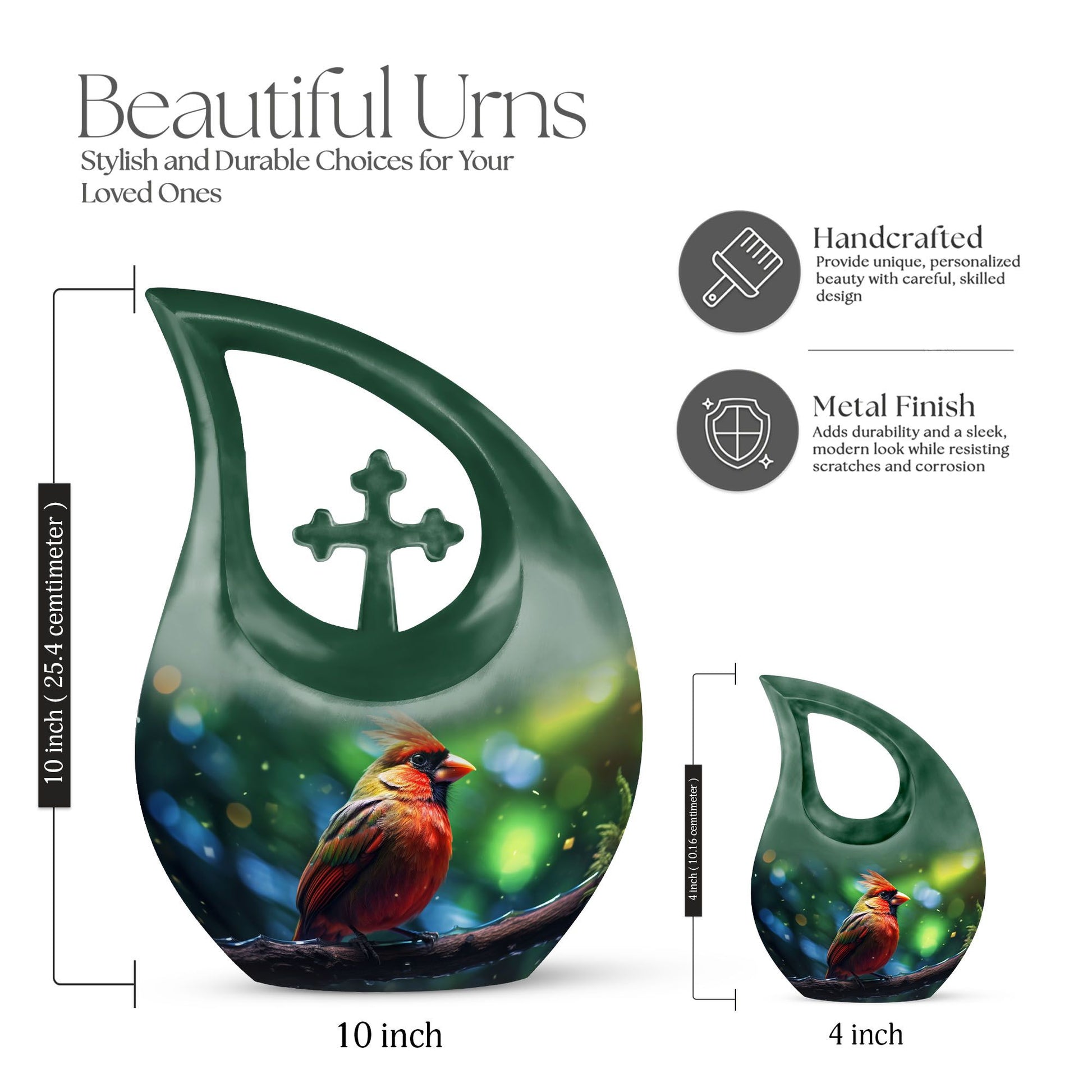 Cardinal Bird Urns For Ashes - Urn Keepsake Human Ashes