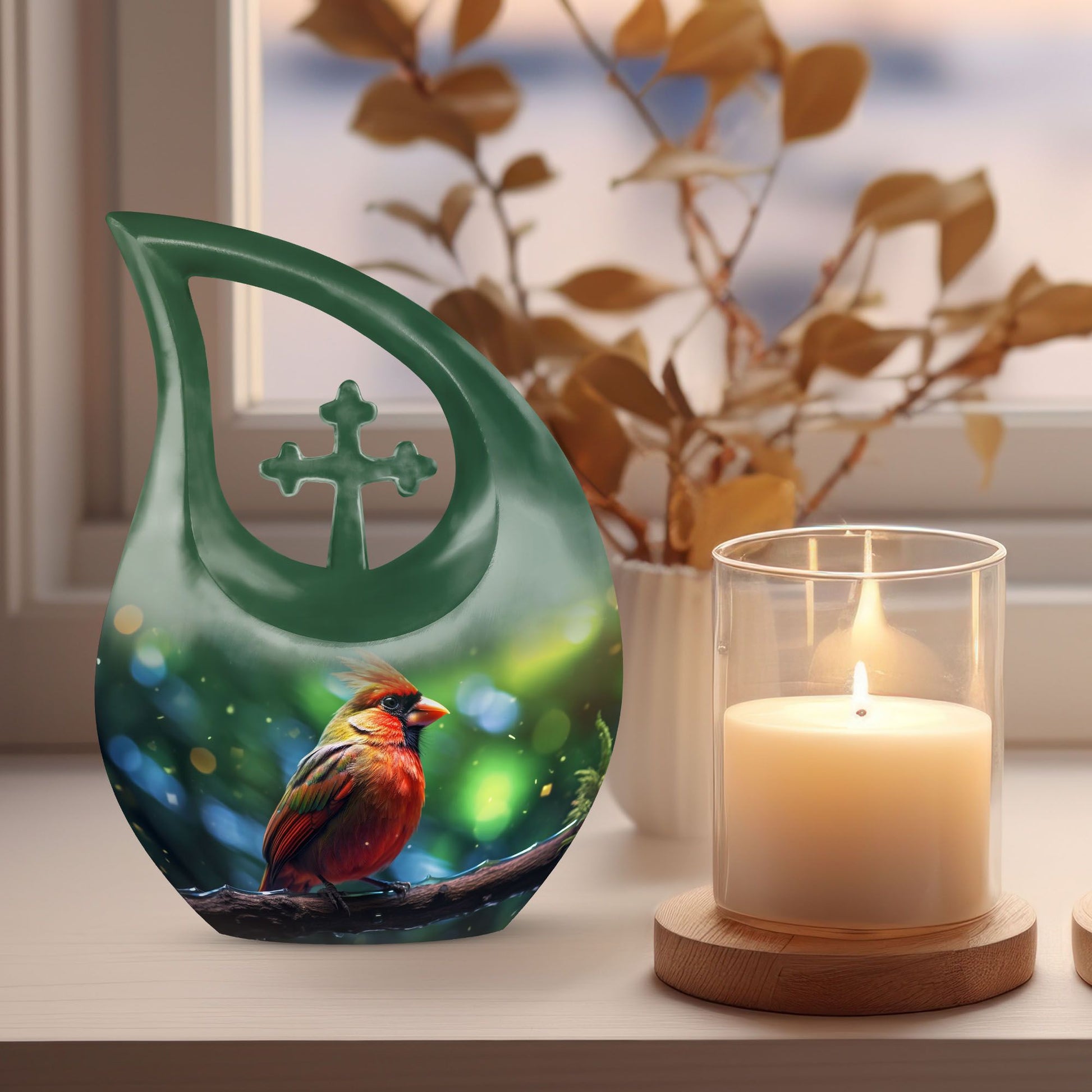 Cardinal Bird Urns For Ashes - Urn Keepsake Human Ashes