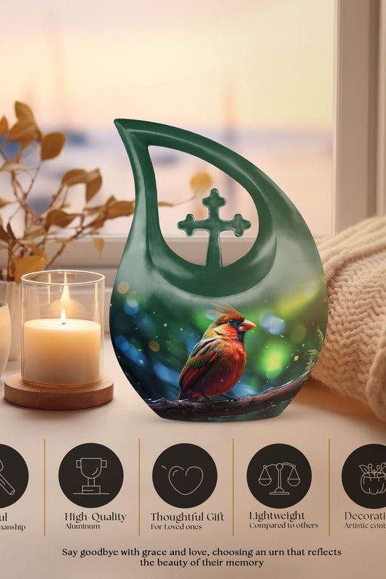 Cardinal Bird Urns For Ashes - Urn Keepsake Human Ashes