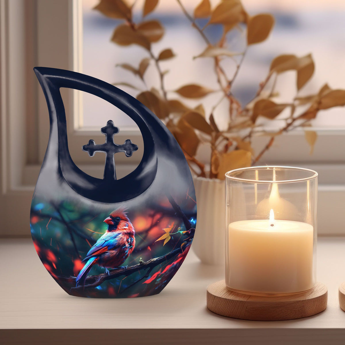 Cardinal Bird Urns For Ashes - Urn For Human Ashes Keepsake