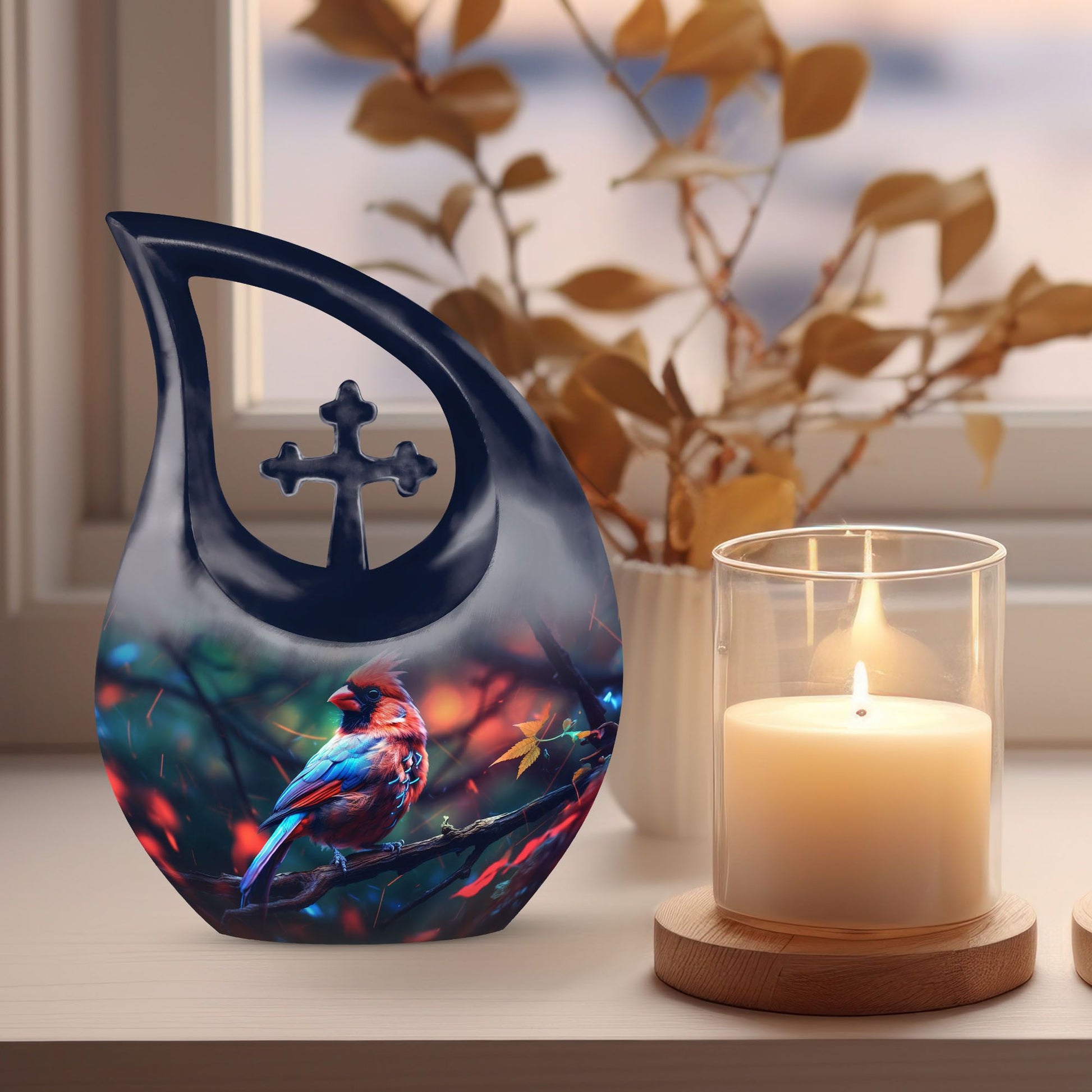 Cardinal Bird Urns For Ashes - Urn For Human Ashes Keepsake