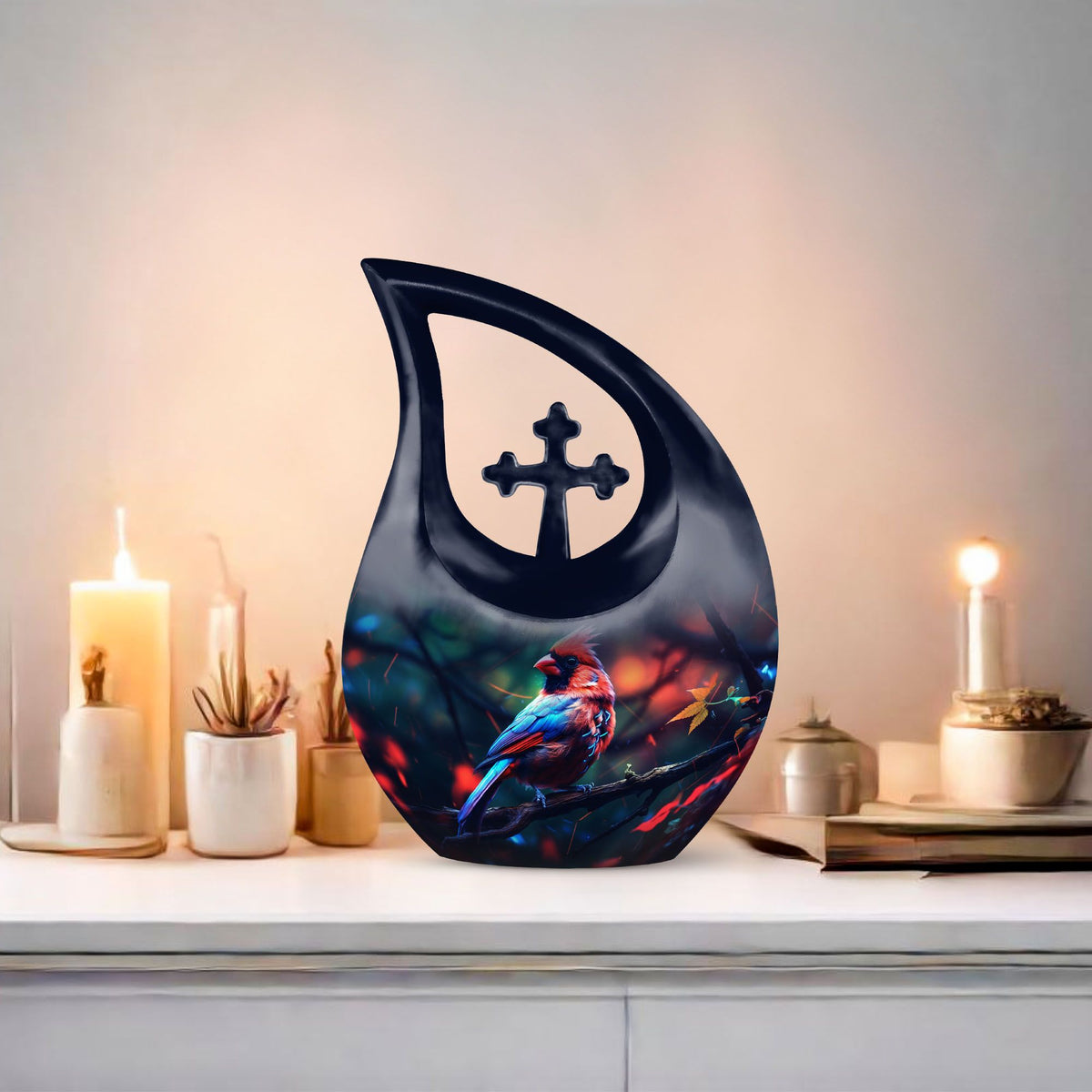 Cardinal Bird Urns For Ashes - Urn For Human Ashes Keepsake