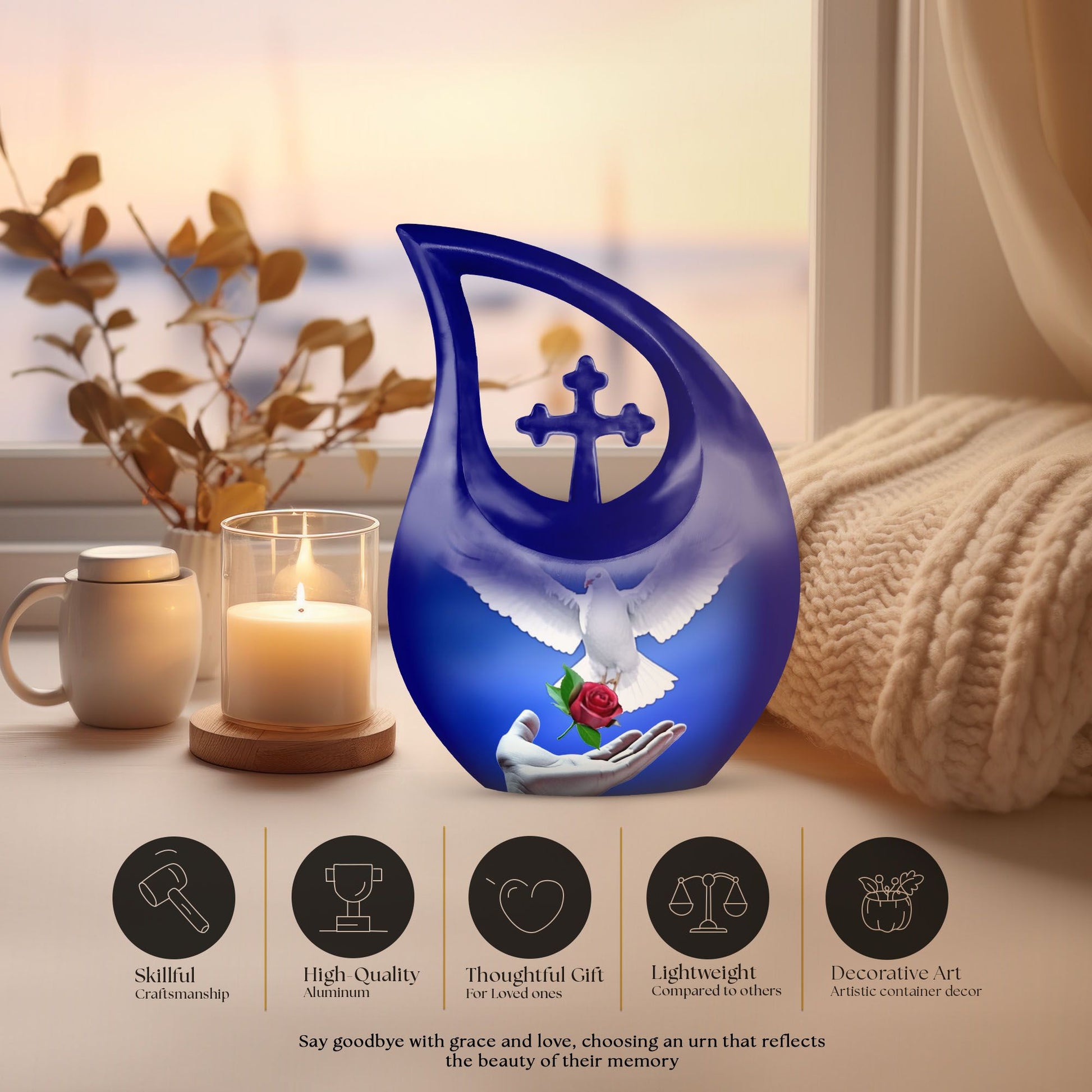 Dove Bird Urns For Ashes - Urn Keepsake For Human Ashes