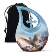 Beautiful Memorial Urn For Ashes - Dove Bird Theme CrematIon Urn