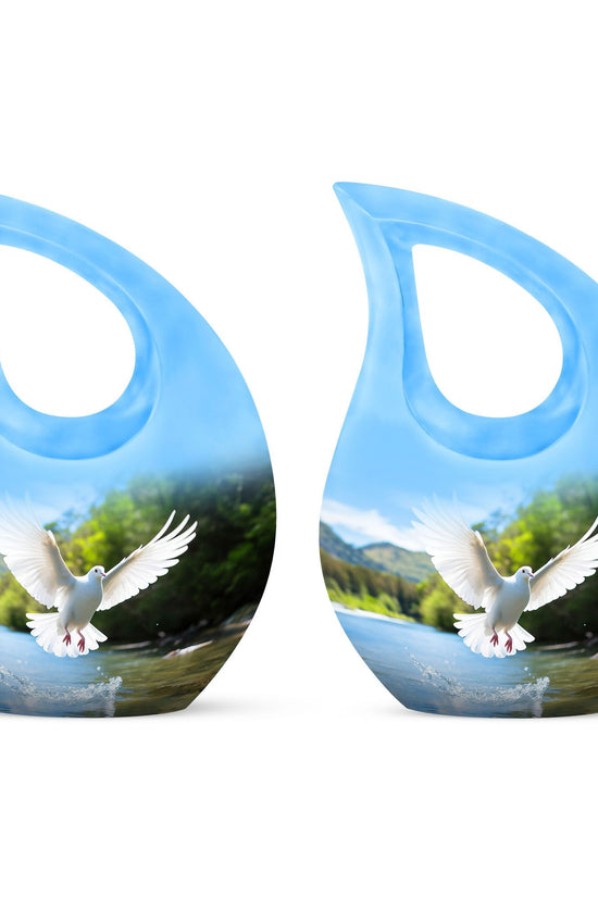Dove Bird Urns For Ashes - Urn Keepsake Combo Set