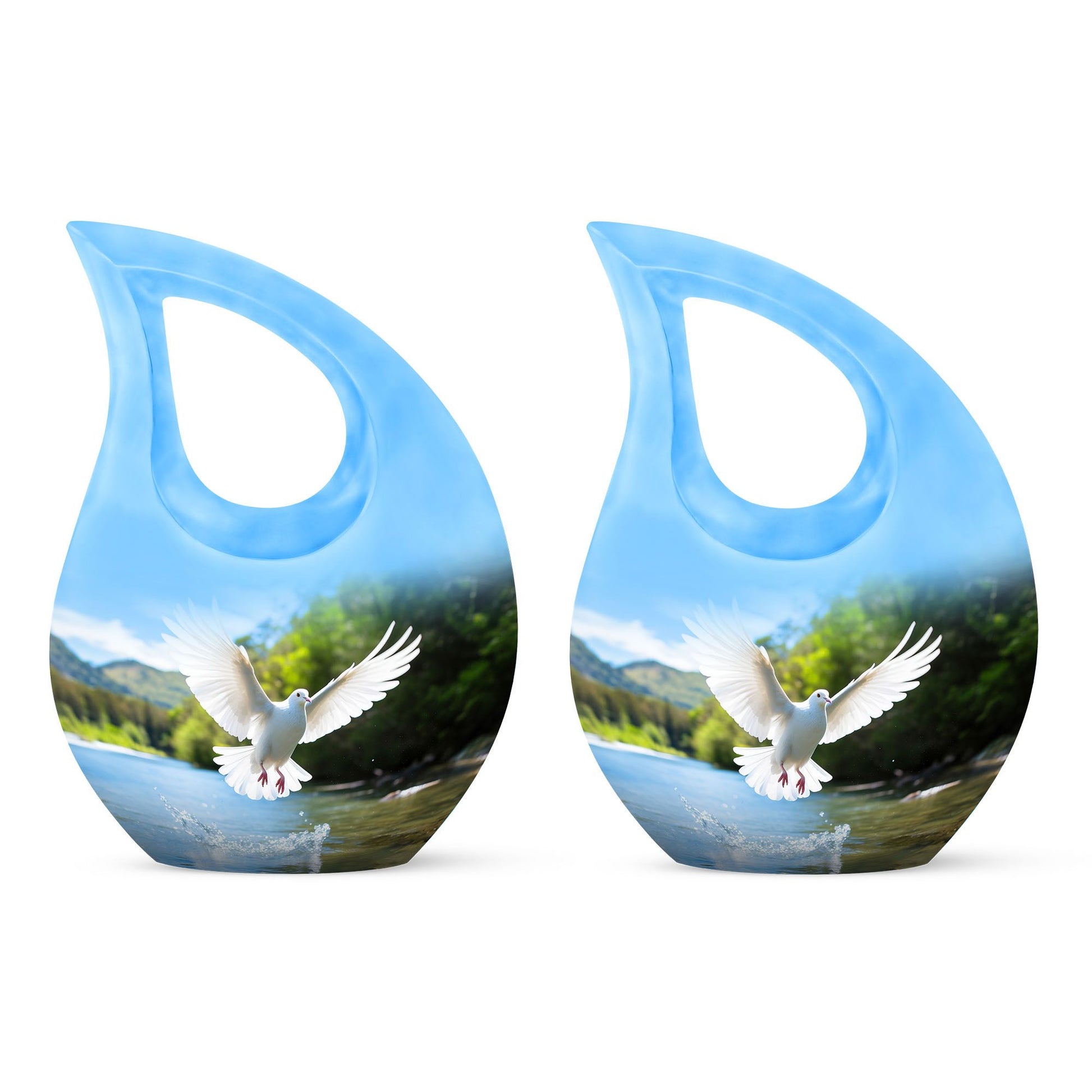 Dove Bird Urns For Ashes - Urn Keepsake Combo Set