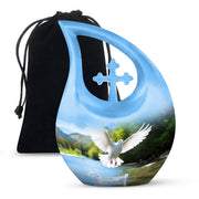 Nature Funeral Theme Urn - Dove Memorial Urn For Loved Ones