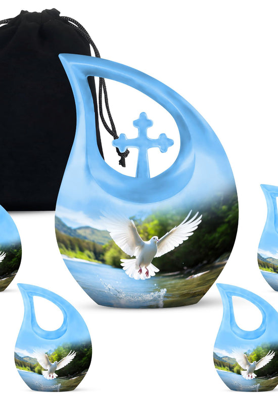 Dove Bird Urns For Ashes - Urn Keepsake Combo Set