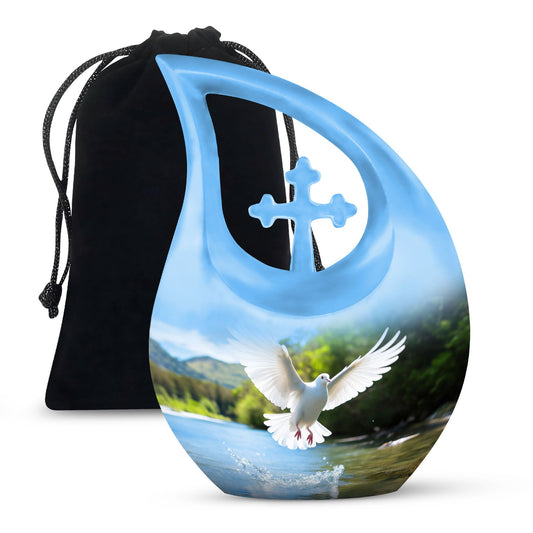 Dove Bird Urns For Ashes - Urn Keepsake Combo Set