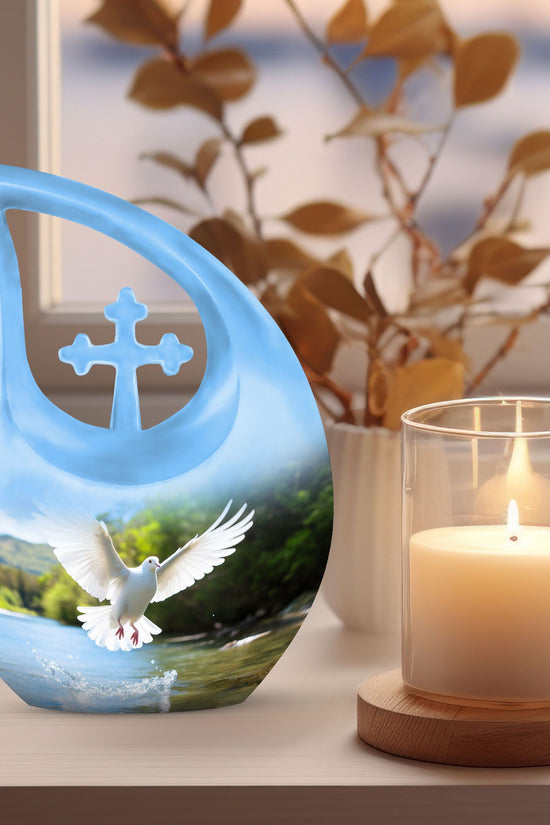 Dove Bird Urns For Ashes - Urn Keepsake Combo Set