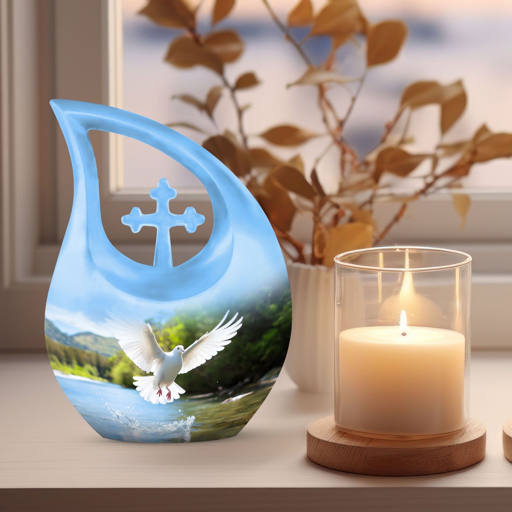 Dove Bird Urns For Ashes - Urn Keepsake Combo Set