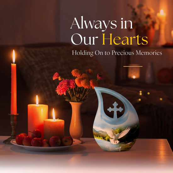 Dove Bird Urns For Ashes - Urn Keepsake Combo Set