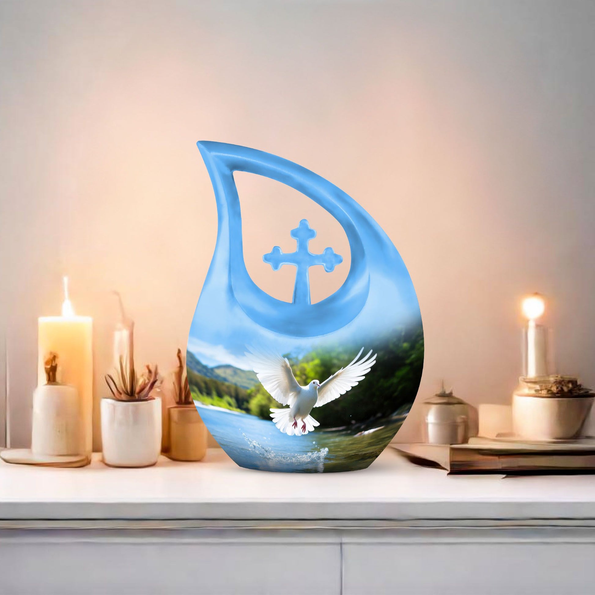 Dove Bird Urns For Ashes - Urn Keepsake Combo Set