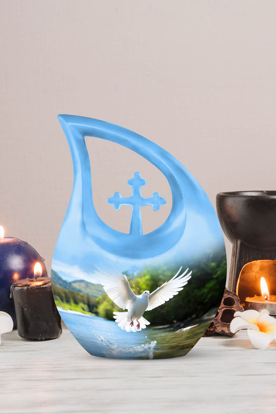 Dove Bird Urns For Ashes - Urn Keepsake Combo Set
