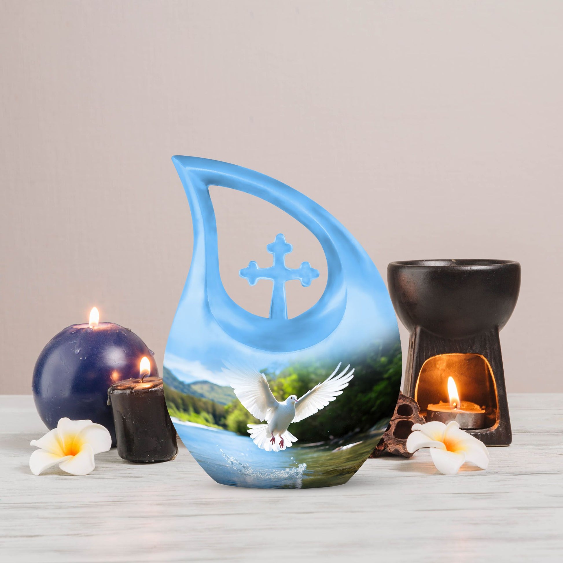 Dove Bird Urns For Ashes - Urn Keepsake Combo Set