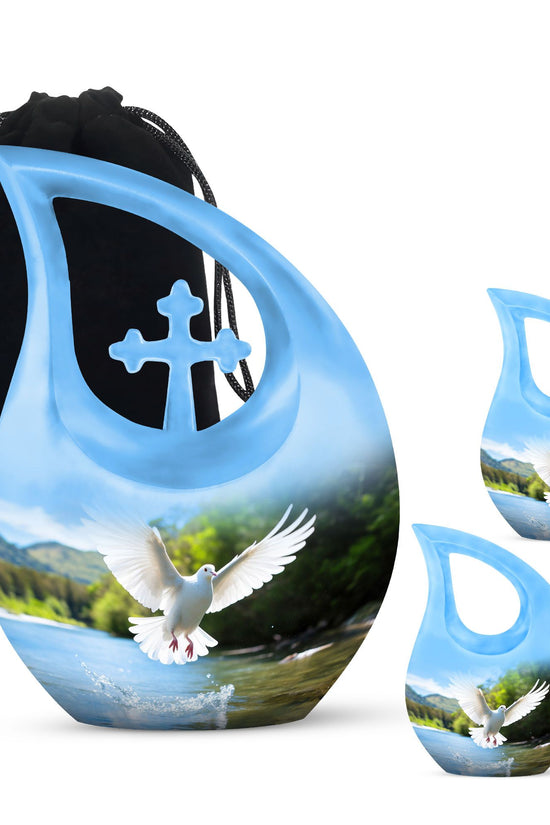 Dove Bird Urns For Ashes - Urn Keepsake Combo Set