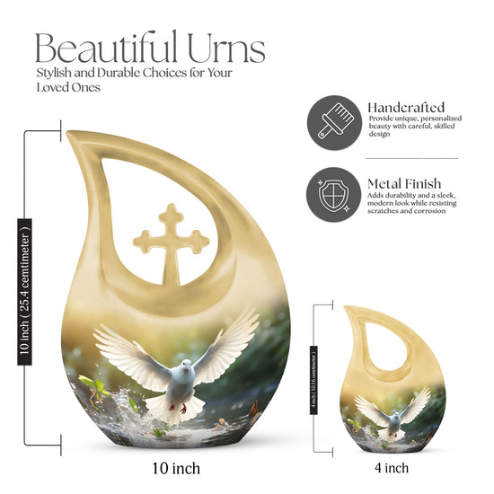 Dove Bird Urns For Ashes - Keepsake Urns For Human Ashes Adult