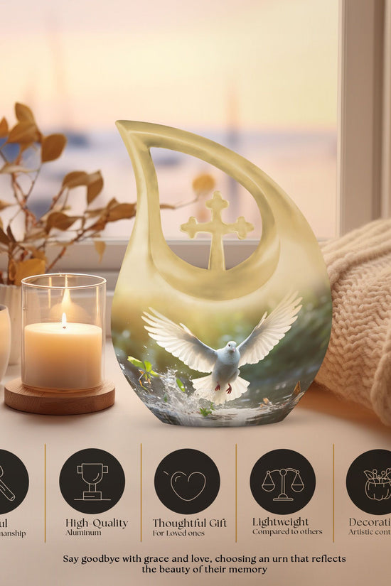 Dove Bird Urns For Ashes - Keepsake Urns For Human Ashes Adult