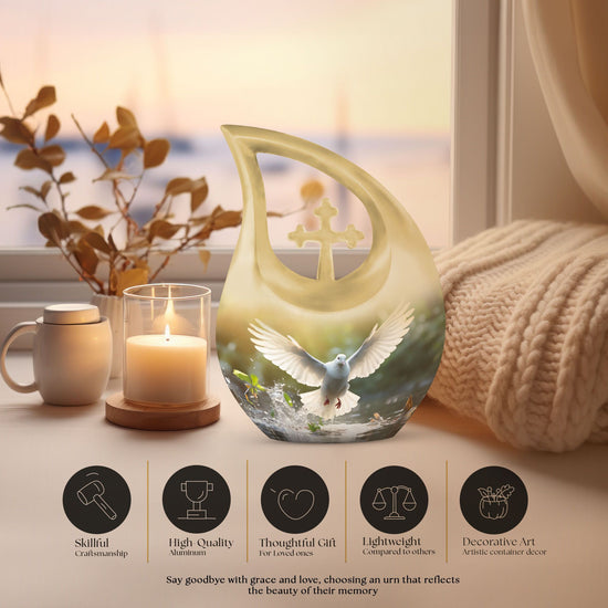 Dove Bird Urns For Ashes - Keepsake Urns For Human Ashes Adult