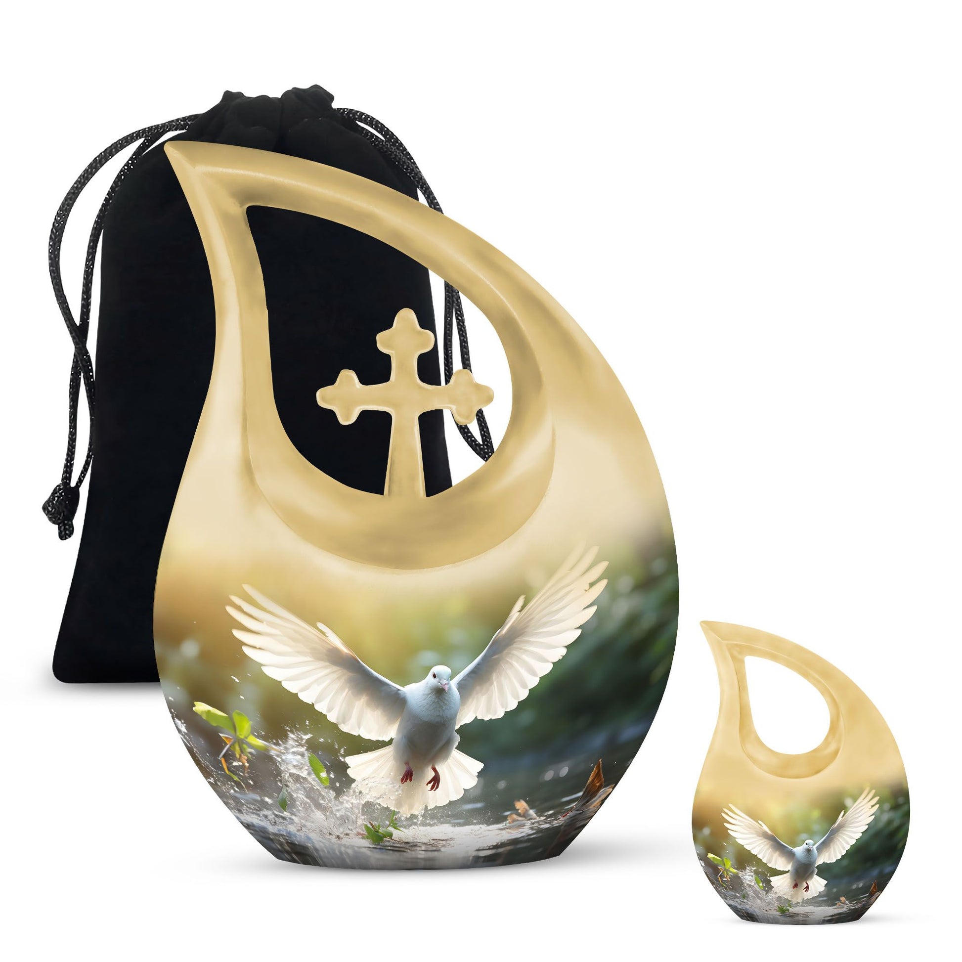 Dove Bird Urns For Ashes - Keepsake Urns For Human Ashes Adult