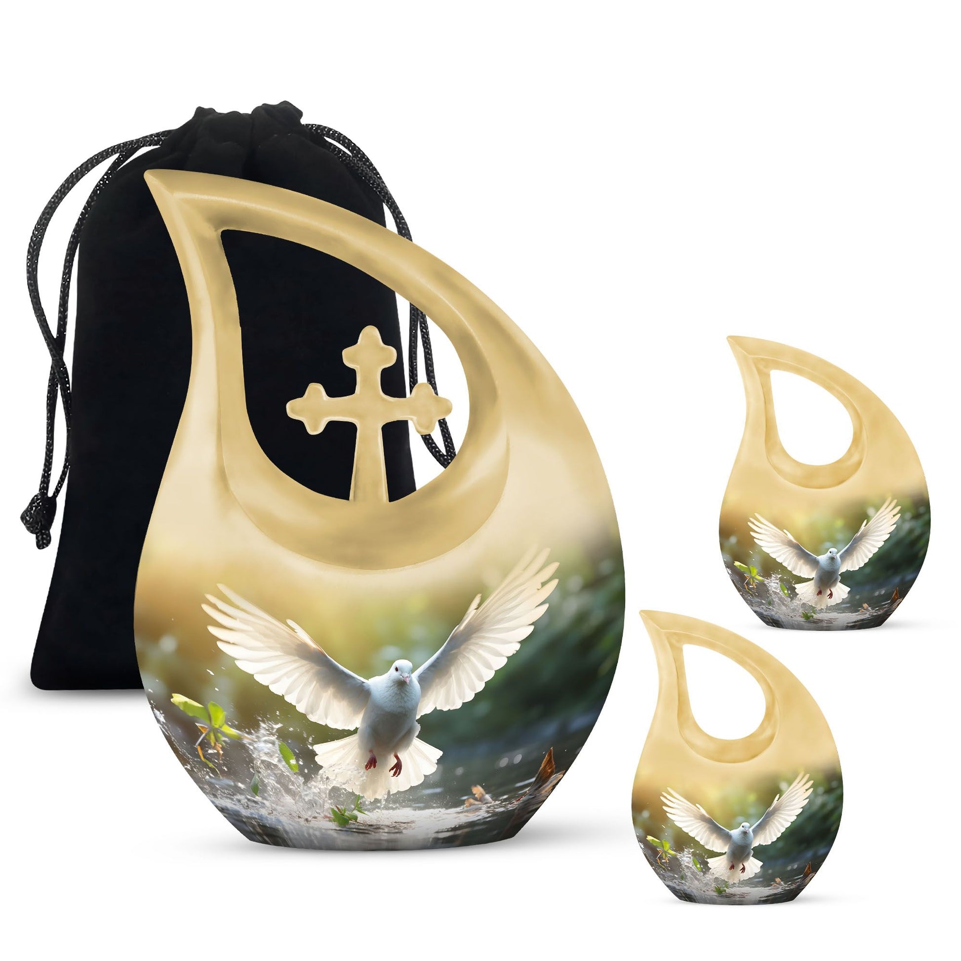 Dove Bird Urns For Ashes - Keepsake Urns For Human Ashes Adult