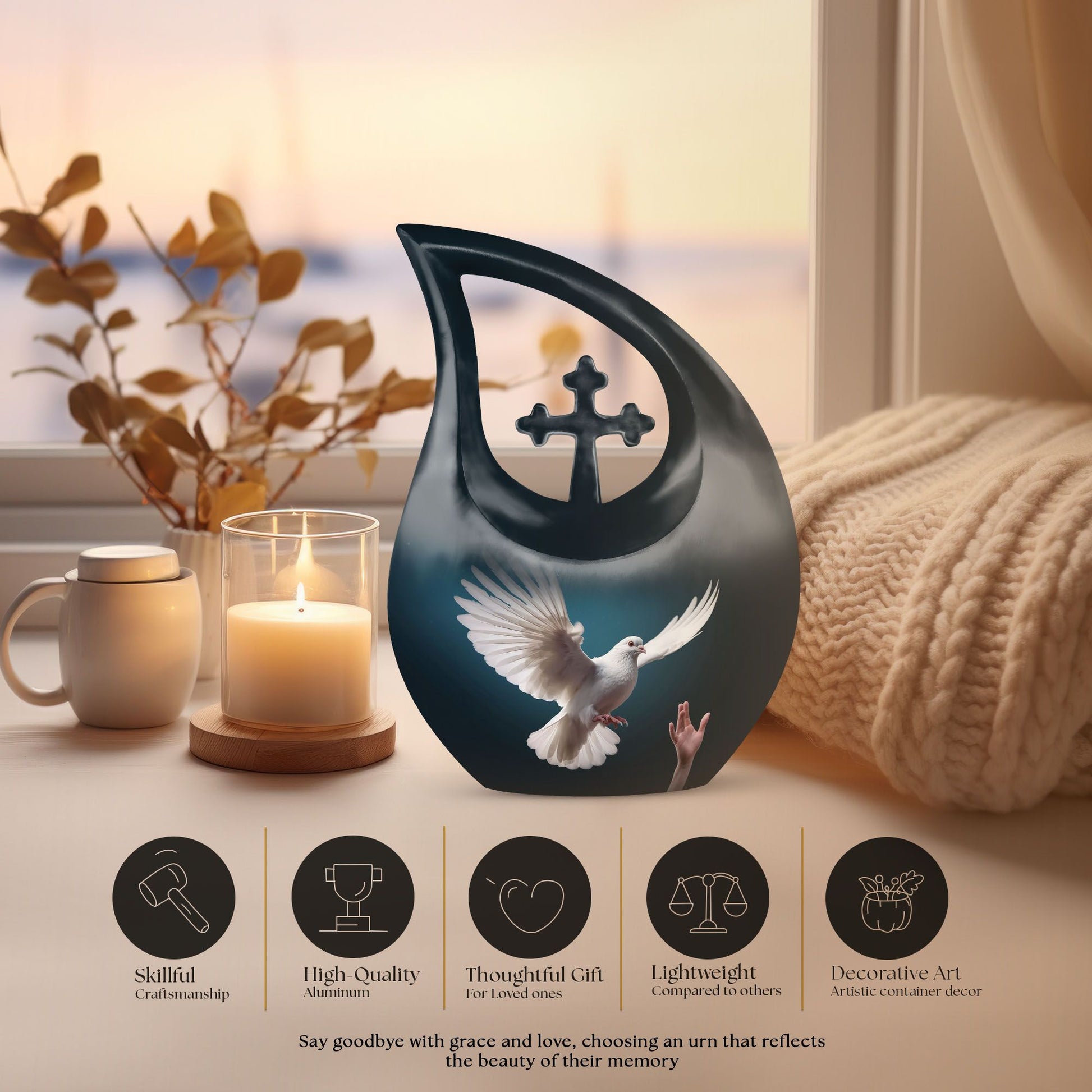 Dove Bird Urns For Ashes - Ash Urns For Humans Keepsake