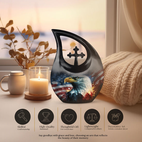 Eagle Urns For Ashes - Human Ash Keepsake
