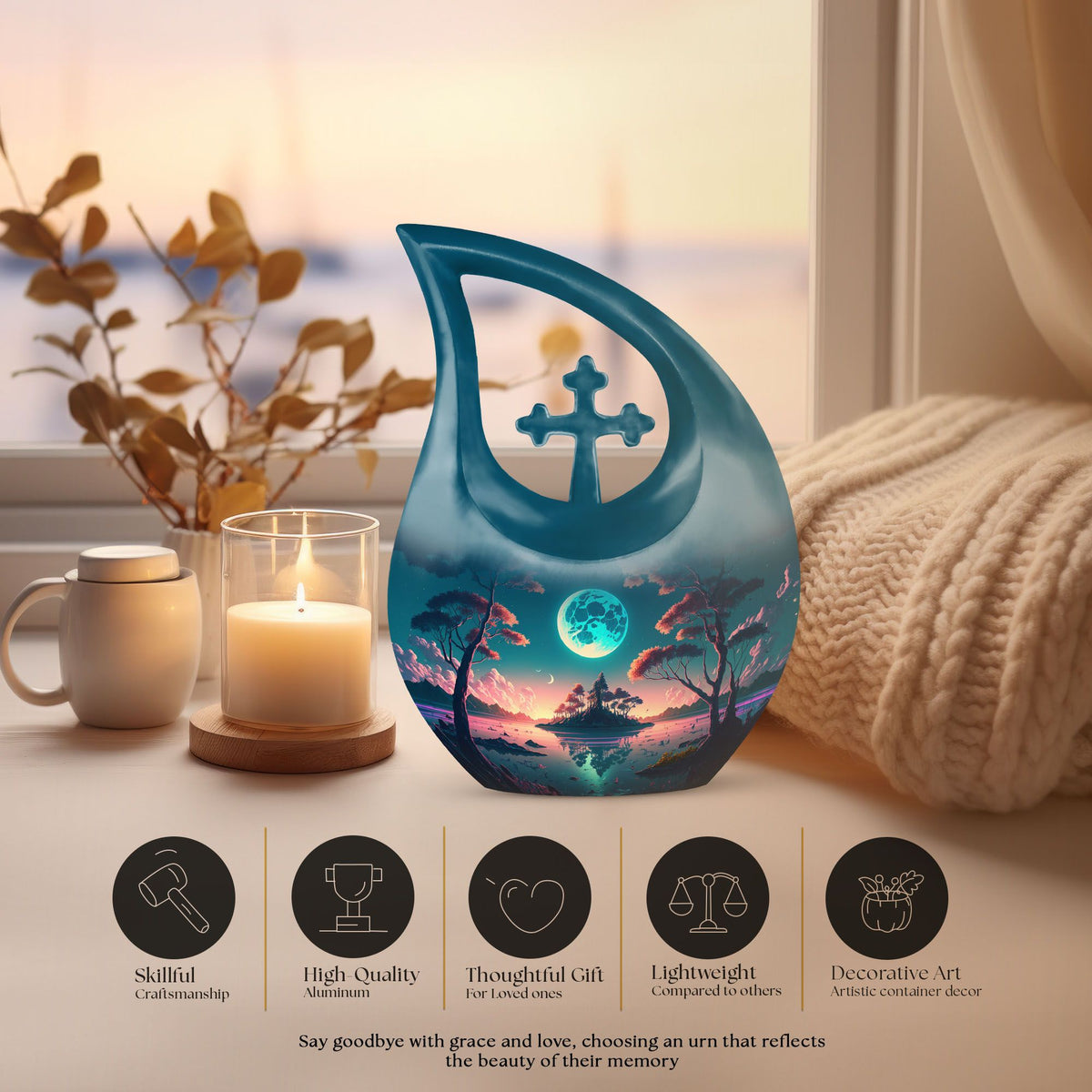 Moon Urns For Ashes - Keepsake Urn Set