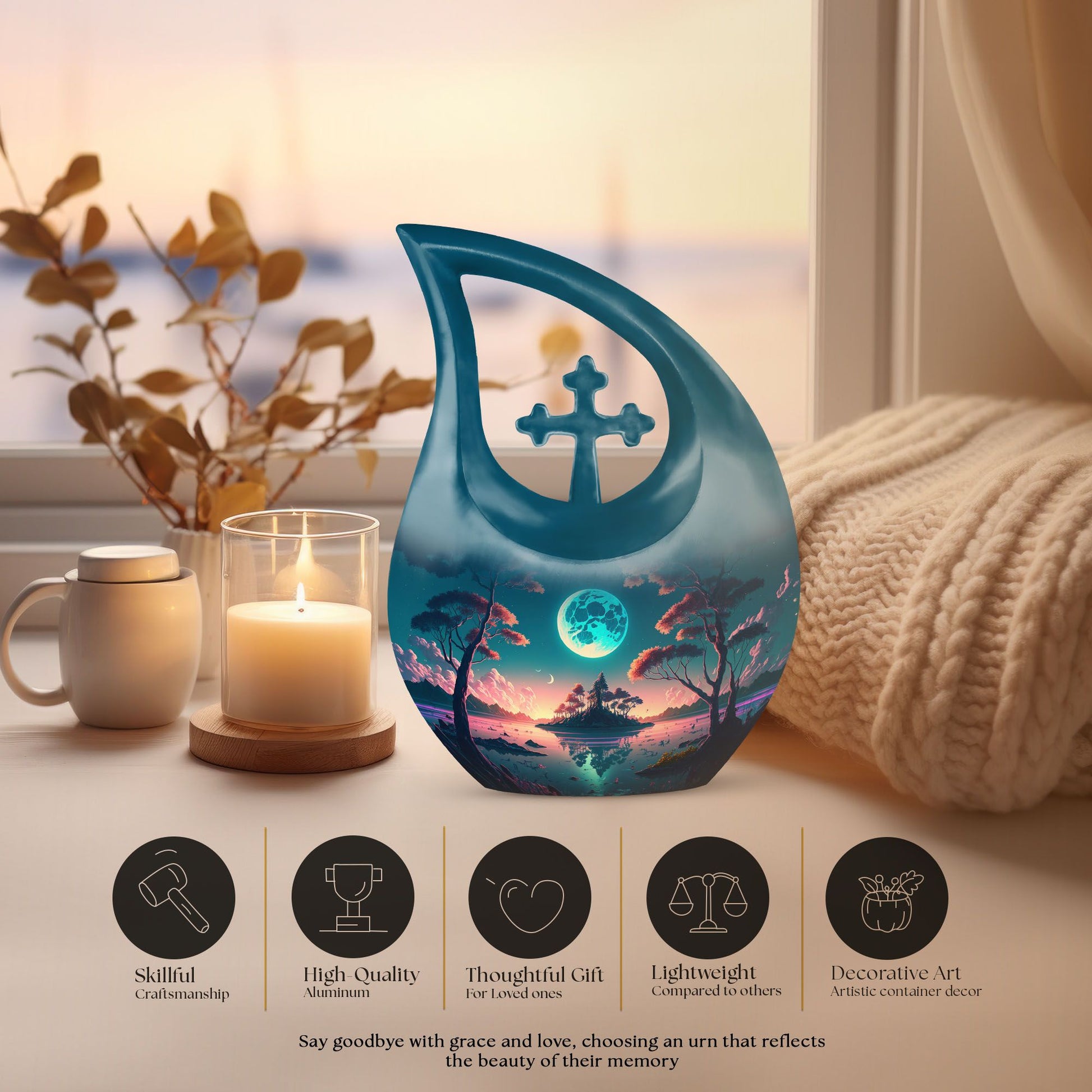 Moon Urns For Ashes - Keepsake Urn Set