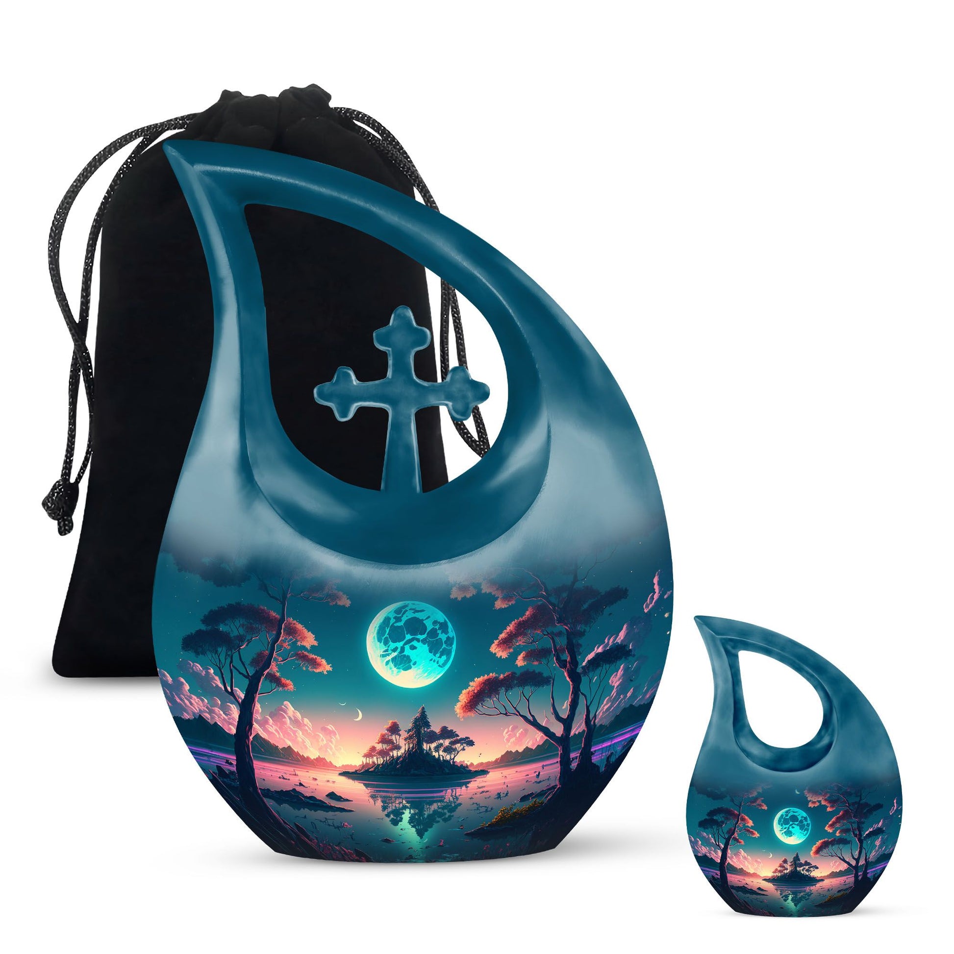 Moon Urns For Ashes - Keepsake Urn Set