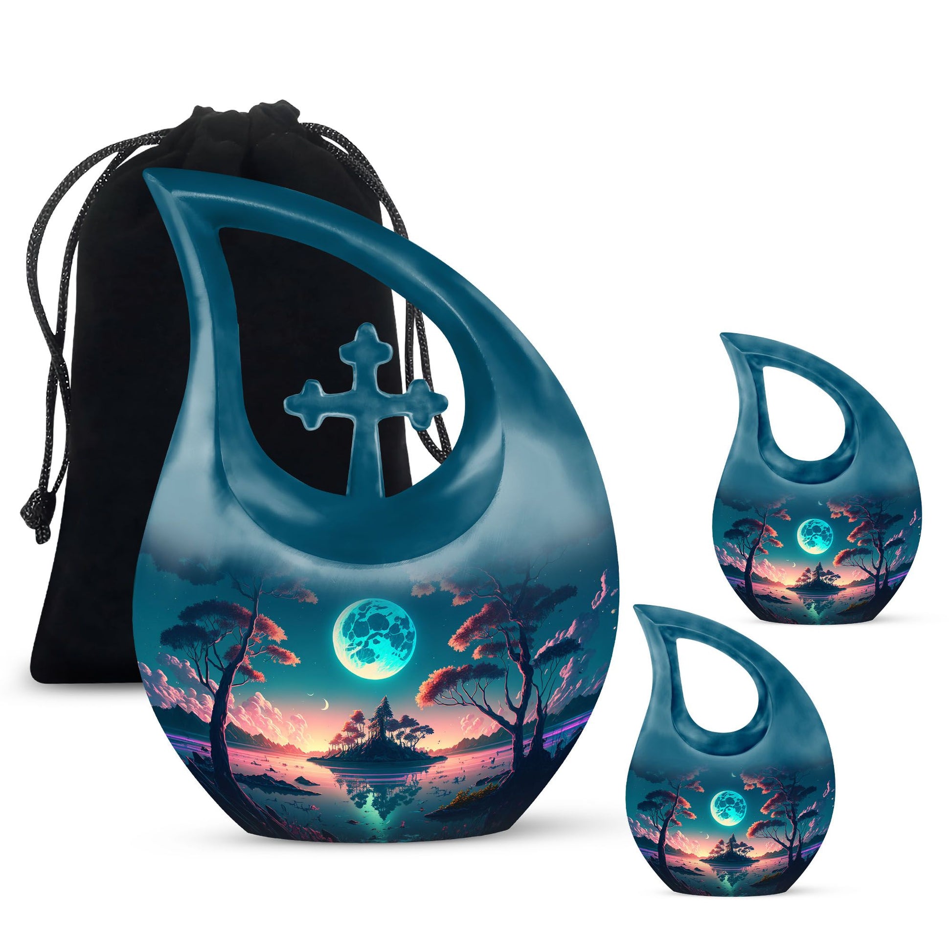 Moon Urns For Ashes - Keepsake Urn Set