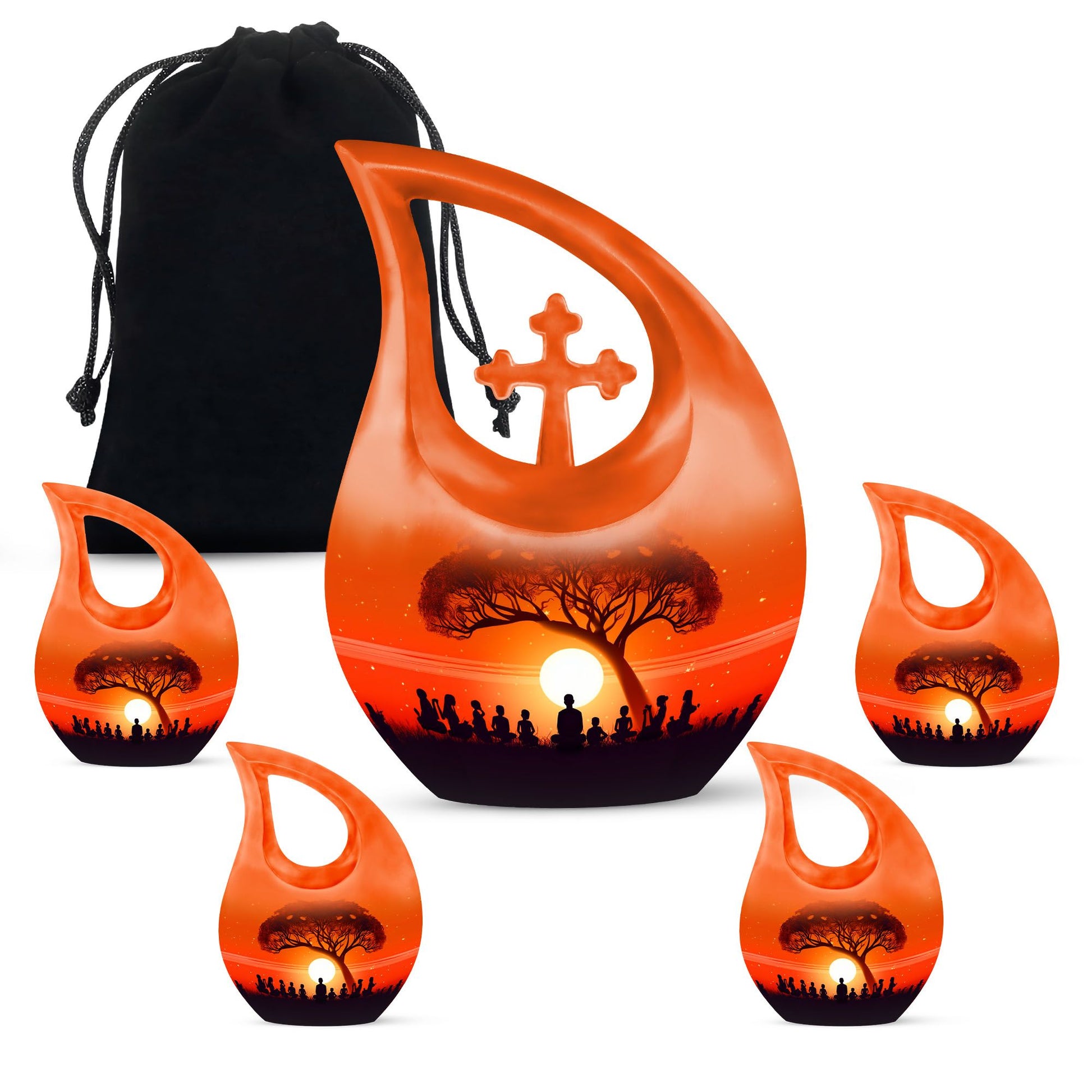 Yoga Urns For Ashes - Urn Keepsake Set