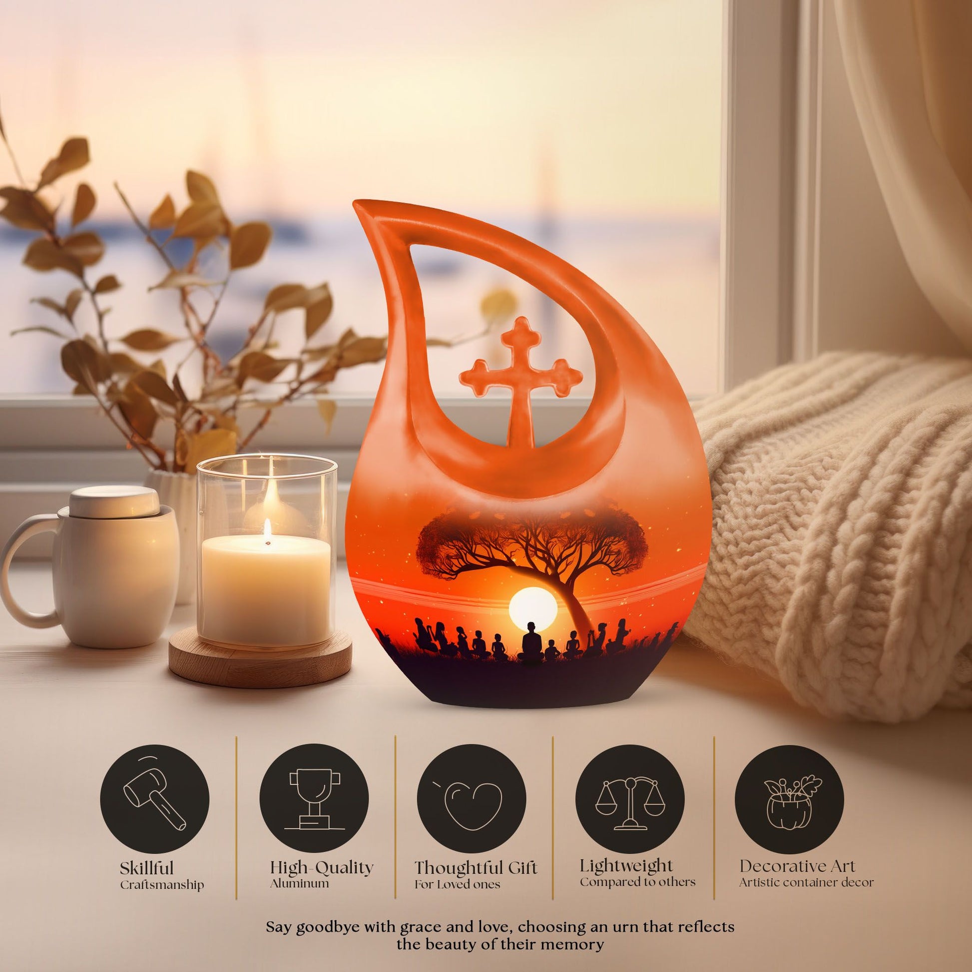 Yoga Urns For Ashes - Urn Keepsake Set