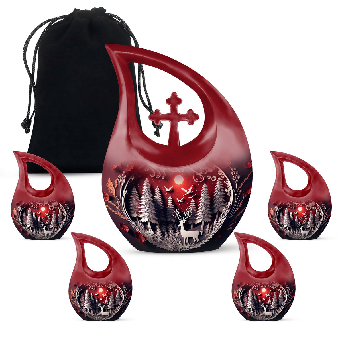 Deer Urns For Ashes - Burial Urns For Adult Human Ashes