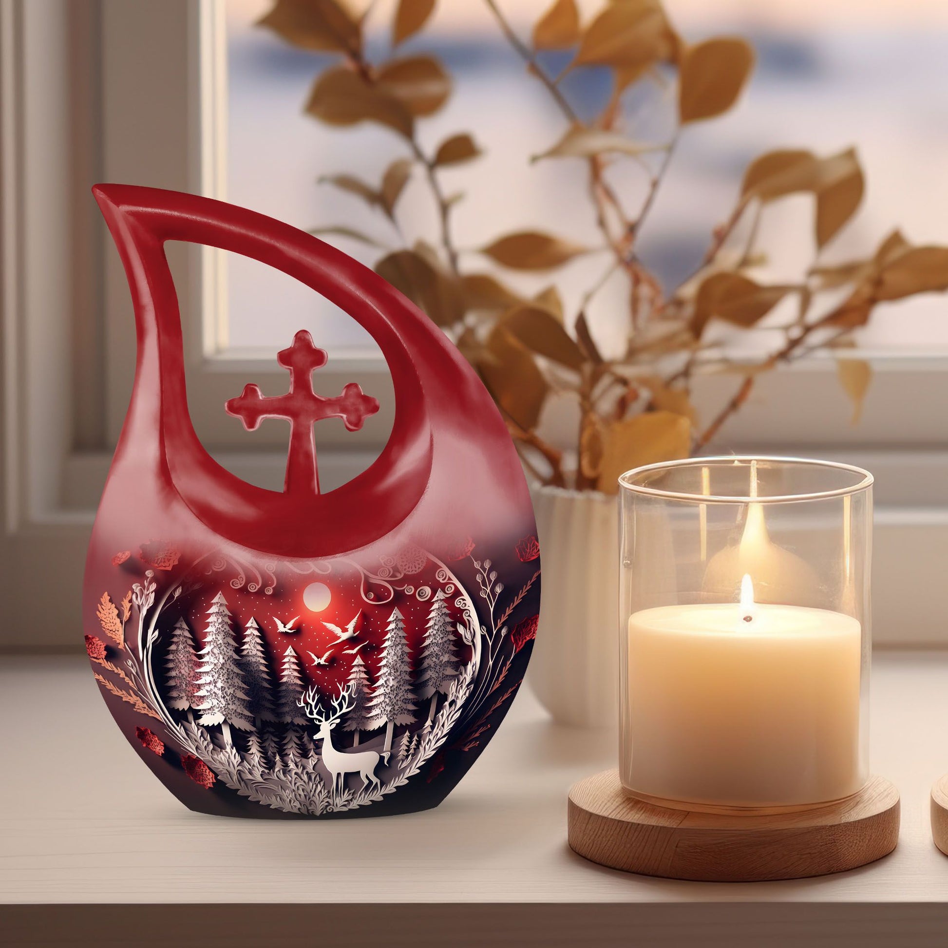 Deer Urns For Ashes - Burial Urns For Adult Human Ashes