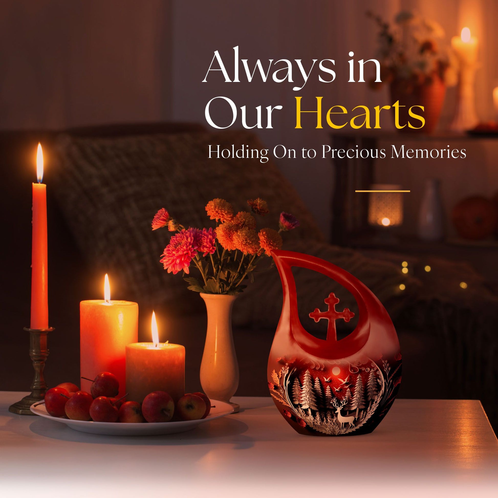 Deer Urns For Ashes - Burial Urns For Adult Human Ashes